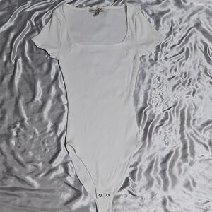 Express White Short Sleeve Bodysuit
